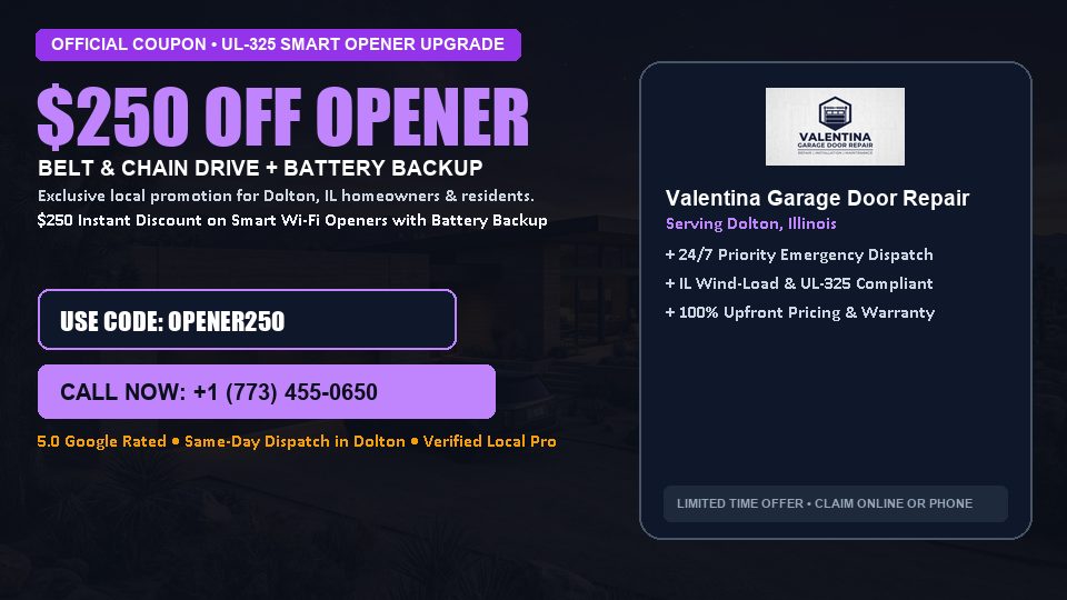 Valentina Garage Door Repair $250 OFF Premium LiftMaster Opener Installation